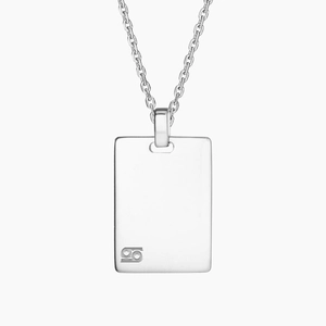SilverCancer Zodiac Engravable Tag Pendant