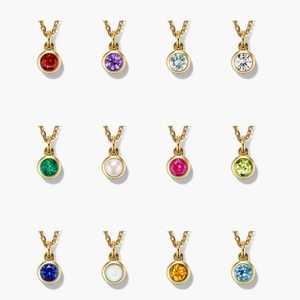 Sia Birthstone Pendant Necklace 18k Gold Vermeil