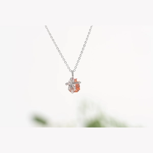 Pink Radiant Diamond Necklace