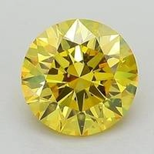 1.3 Ct. Fancy Vivid Yellow Round Lab Created Diamond