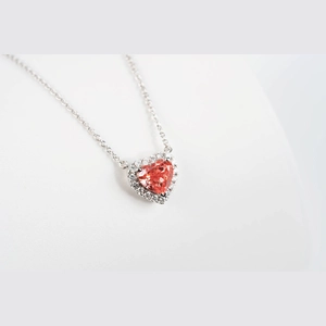 Red Heart Diamond Necklace