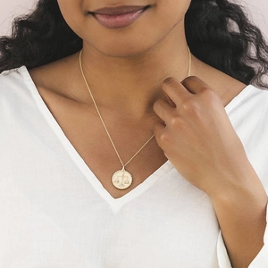 14K Yellow GoldLibra Zodiac Diamond Pendant