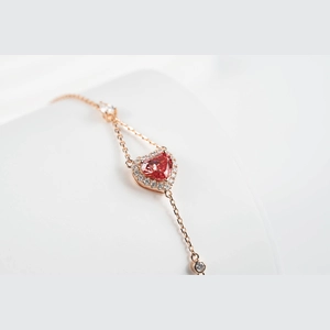 Red Heart Diamond Bracelet