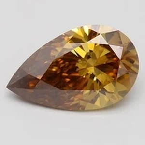1.8 Ct. Fancy Brownish Yellow Pear Lab Created Diamond