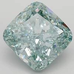 5.12 Ct. Fancy Intense Green Cushion Lab Created Diamond