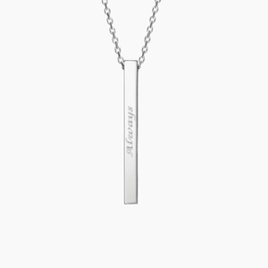 Engravable Vertical Bar Pendant