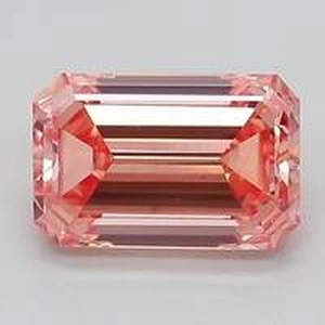 1.64 Ct. Fancy Orangy Red Emerald Lab Created Diamond