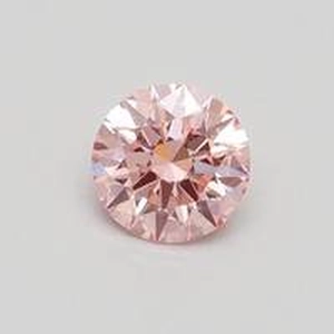 0.51 Ct. Fancy Vivid Pink Round Lab Created Diamond