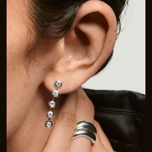Zina Tennis Earrings Sterling Silver, Lab Grown White Sapphire