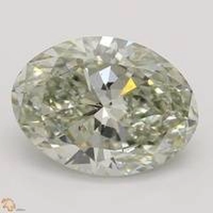 2.01 Ct. Light Green-Yellow Oval Diamond