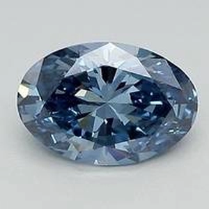 0.82 Ct. Fancy Deep Blue Oval Lab Created Diamond