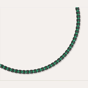 Classic Green Diamond Tennis Bracelet, 1.5mm