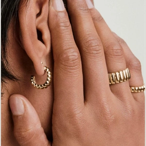 Charlotte Bold Hoops  5.0  $128 Material  18k Gold Vermeil