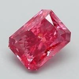 3.23 Ct. Fancy Vivid Pink Radiant Lab Created Diamond
