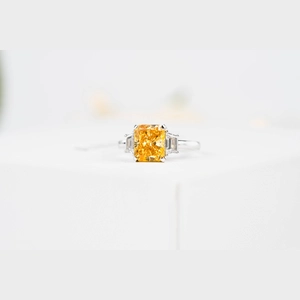 Yellow Radiant Diamond Ring