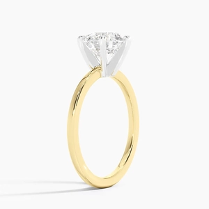 18K Yellow GoldPetite Comfort Fit Six-Prong Lab Sapphire Ring