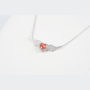 Red Heart Diamond Necklace