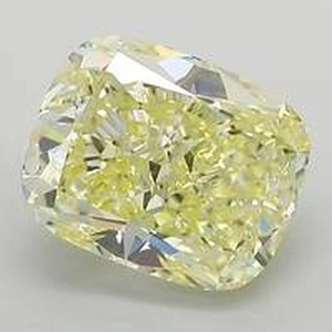 2.42 Ct. Fancy Intense Yellow Cushion Lab Created Diamond