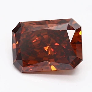 1.21 Ct. Fancy Vivid Orange Radiant Lab Grown Diamond