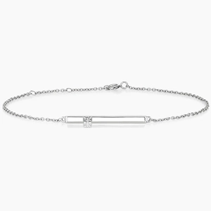 SilverDiamond Bar Bracelet