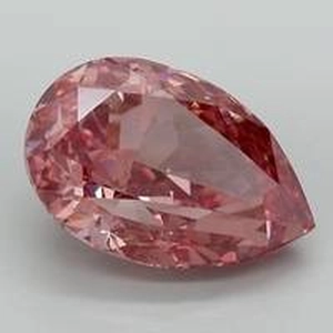 11.72 Ct. Fancy Deep Orangy Pink Pear Lab Created Diamond