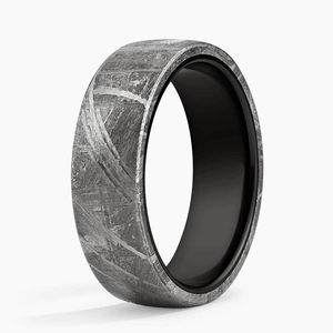 Meteorite and TungstenMagnus 7mm Wedding Ring