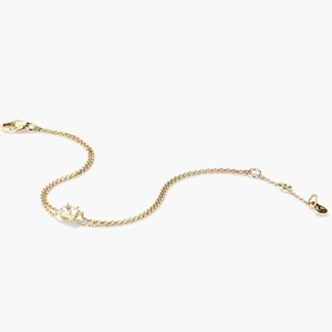 Round Lab Grown Sapphire Bracelet 18k Gold Vermeil, Lab Grown Sapphire