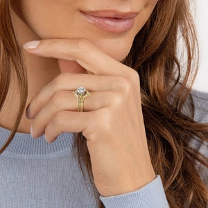 Lunette Nested Diamond Ring Stack