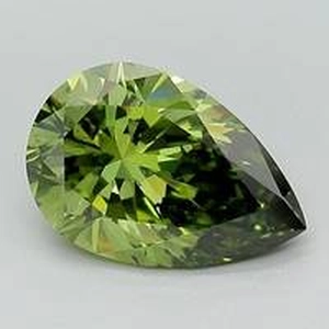 6.05 Ct. Fancy Deep Green Pear Lab Created Diamond