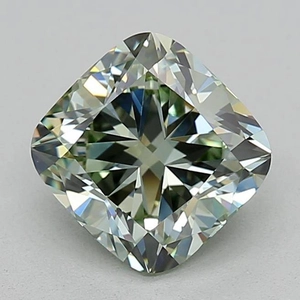 2.00 Ct. Fancy Intense Green Cushion Lab Grown Diamond