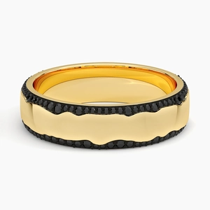 Glacier Eternity Black Diamond 6mm Wedding Ring