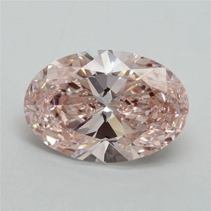8.22 Ct. Fancy Intense Pink Oval Lab Grown Diamond
