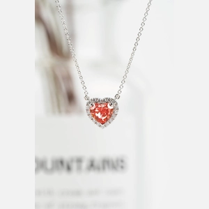 Red Heart Diamond Necklace