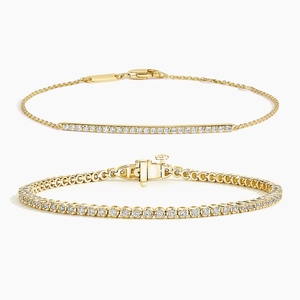18K Yellow GoldThe Maximalist Diamond Bracelet Set