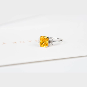 Yellow Radiant Diamond Ring