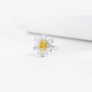 Yellow Radiant Diamond Ring