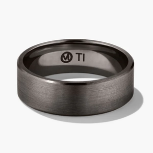 6mm Smooth Band Black Titanium