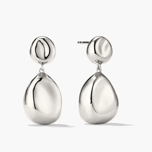 Organic Dôme Pebble Earrings Sterling Silver