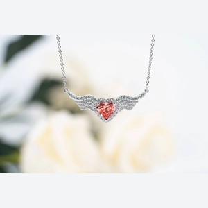 Red Heart Diamond Necklace