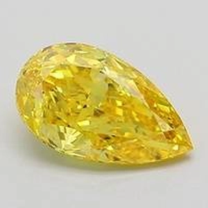 1.37 Ct. Fancy Vivid Yellow Pear Lab Created Diamond