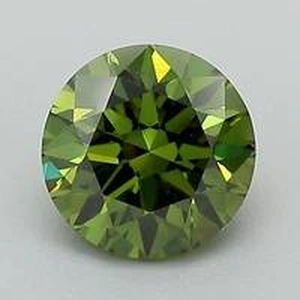 1.0 Ct. Fancy Deep Green Round Lab Created Diamond