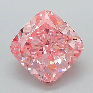 1.44 Ct. Fancy Vivid Pink Cushion Lab Grown Diamond
