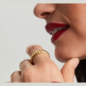 Charlotte Slim Ring 18k Gold Vermeil