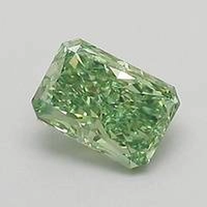 0.7 Ct. Fancy Vivid Green Radiant Lab Created Diamond