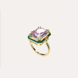 Artdeco Style Enameled Cocktail Ring