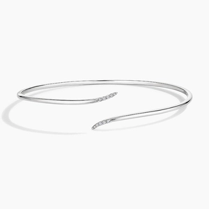 SilverBrisa Diamond Cuff Bracelet