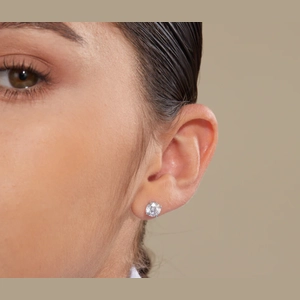 Solitaire Diamond Stud Earring, 1ct
