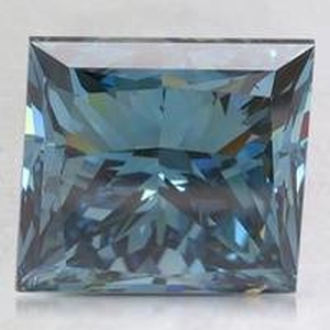 5.05 Ct. Fancy Vivid Blue Princess Lab Created Diamond
