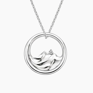 SilverMountain Range Diamond Pendant
