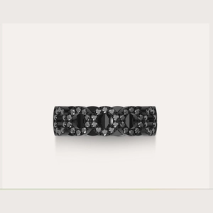Centric Circular Black Diamond Ring